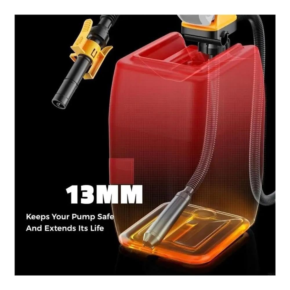 Bomba de Transferencia de líquido inalámbrica con Apagado automático, Bomba eléctrica a Prueba de Fugas de 3,2 GPM for batería de 18 V y 20 V