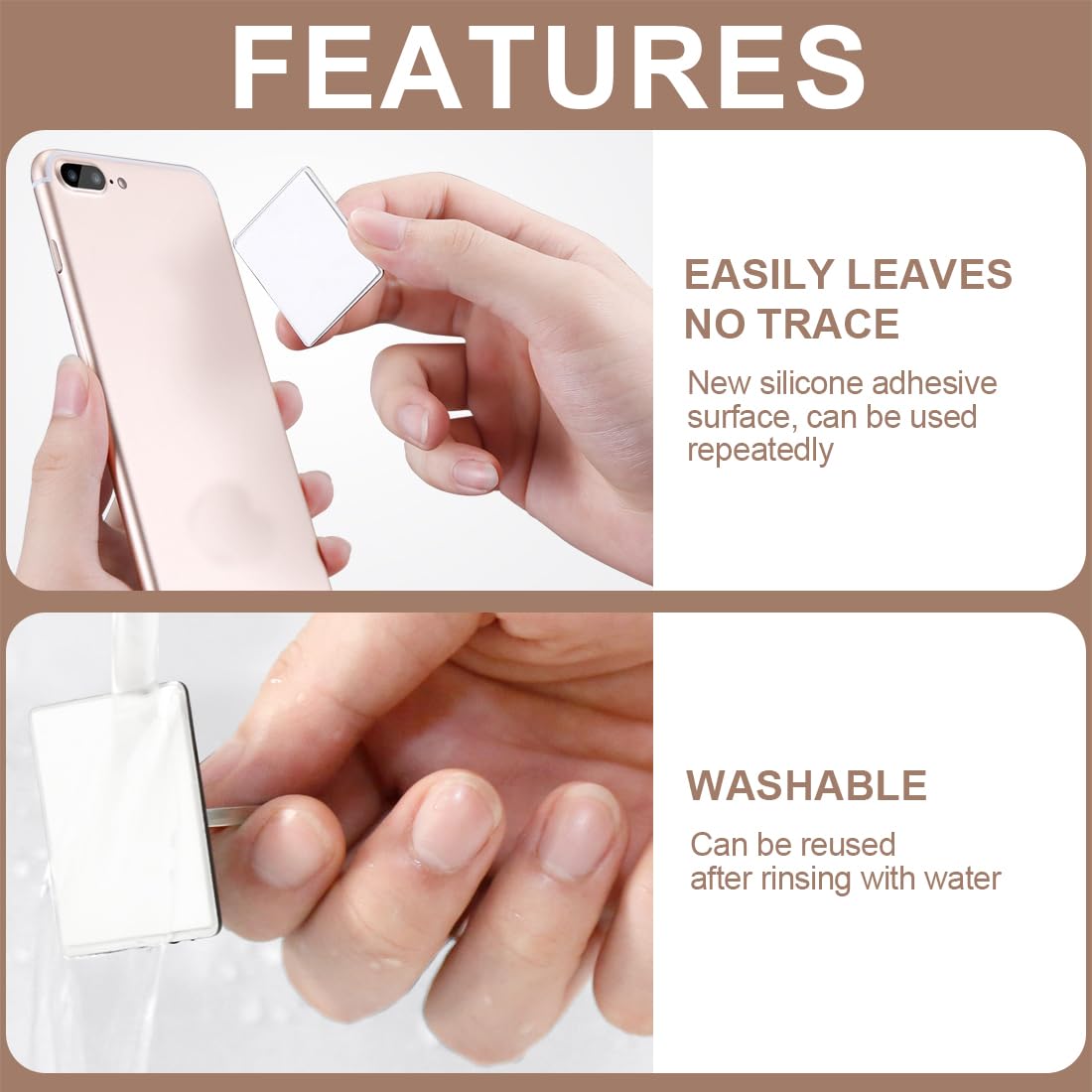4 pezzi supporto per cellulare con supporto, anello floreale per cellulare, impugnatura per dita, ruotabile a 360°