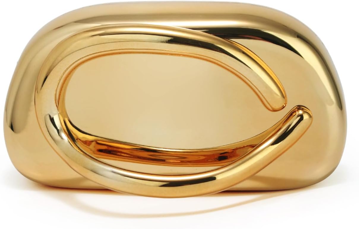 Acrylic Clutch Purse for Women,Unique Trendy Metal Handle Evening Bag for Wedding Party Formal Prom