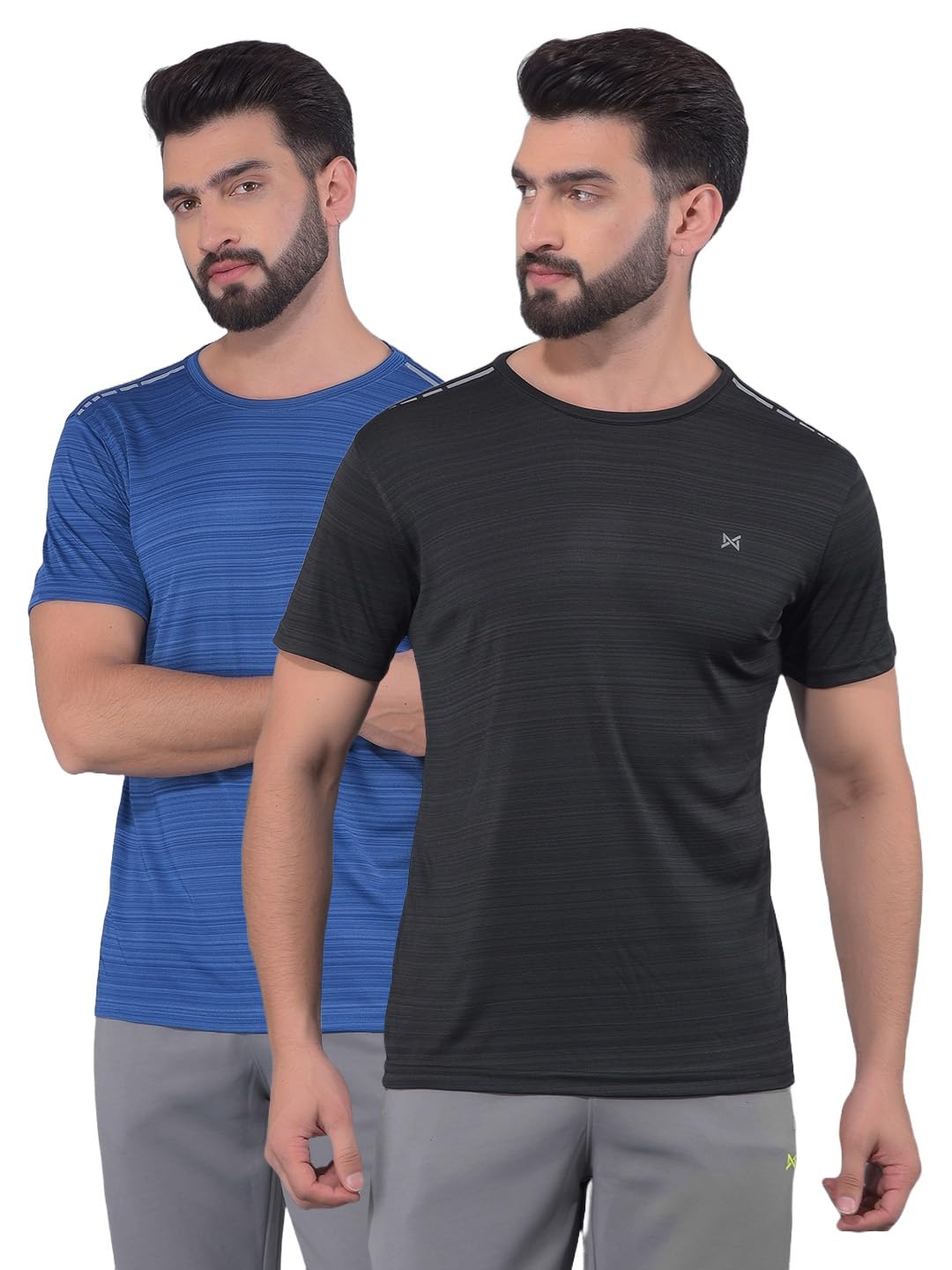 Force NXT Round Neck T-Shirt for Men Pack of 2 | Men’s Anti Odour Dry-Fit Gym T-Shirt | Micro Fibre Sports T-Shirt | Regular Fit, Ultra Soft, Short Sleeve T-Shirt