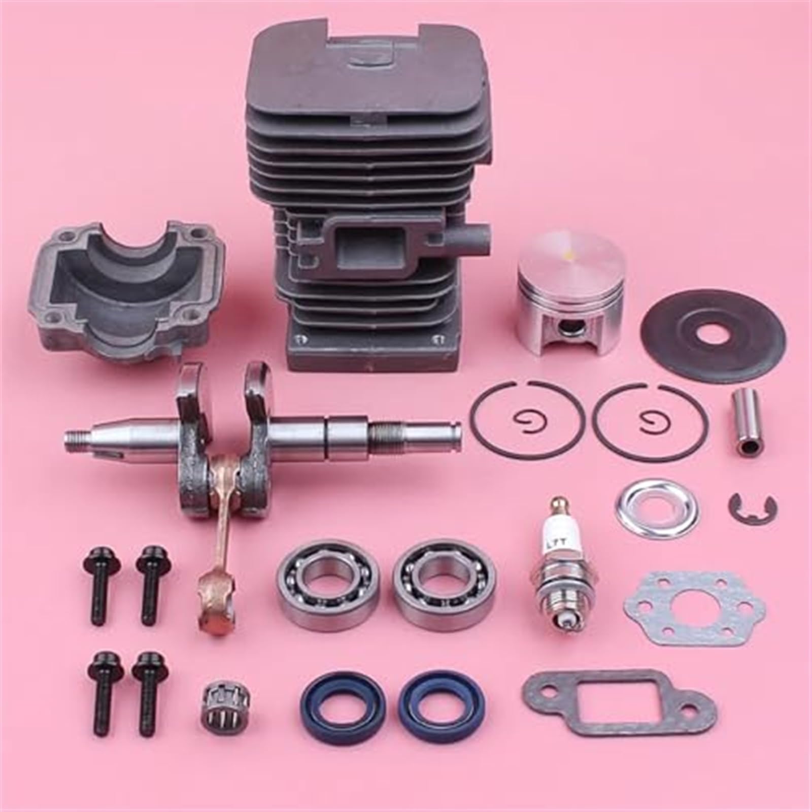 Kit de pistón de Cilindro de 38 mm, for STIHL, MS180 018 MS 180, cigüeñal, cojinete, Sello de Aceite, Bandeja de Motor, Pieza de Repuesto for Motosierra Kit de carburador