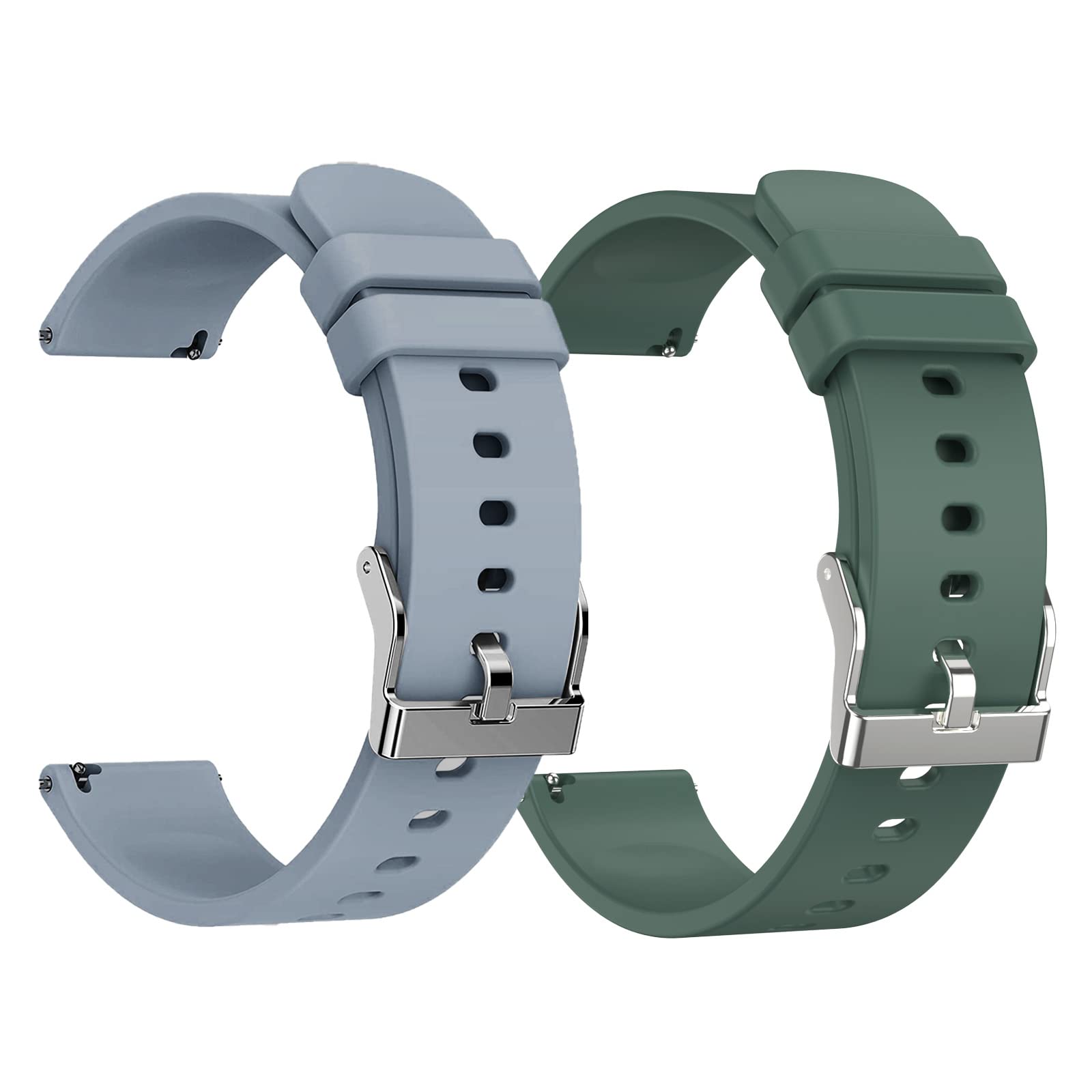 woednx Cinturino di ricambio da 20 mm per Smart Watch, sgancio rapido in morbido silicone delicato sulla pelle, cinturino per smartwatch