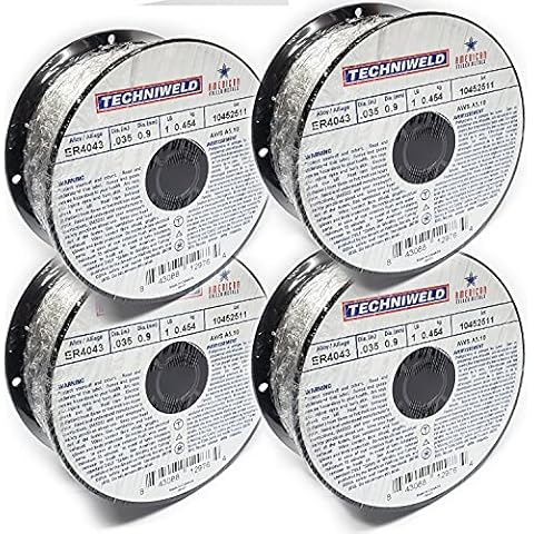 Techniweld ER4043 GENERAL PURPOSE Aluminum MIG Welding wire .035 1LB Spool Lot 4 Cover