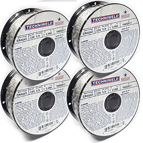 Techniweld ER 4043 ALUMINUM MIG Welding Wire .035 X 1 LB SPOOL GENERAL PURPOSE Lot 4