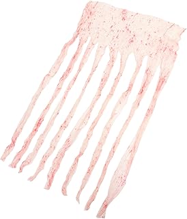 EXQUIMEUBLE Decorações De Halloween Cortina Decoração Fonte De Festa Foto Adereços Atmosfera De Terror Layout Adereços Pano De Fundo Dia Das Bruxas 100X Tecido Branco Decoração