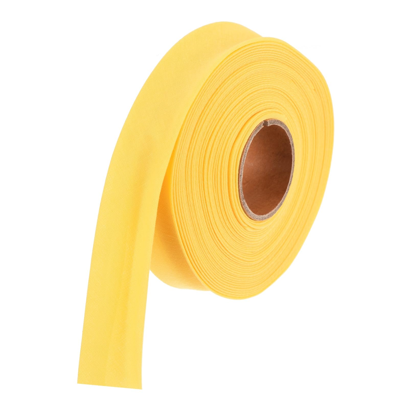 sourcing map 3/4 Inch Double Fold Bias Tape Polyester Continuous Bulk Bias Tape for Sewing Seaming Quilting Hemming Binding Crafts (Yellow 10 Yards) — image 1