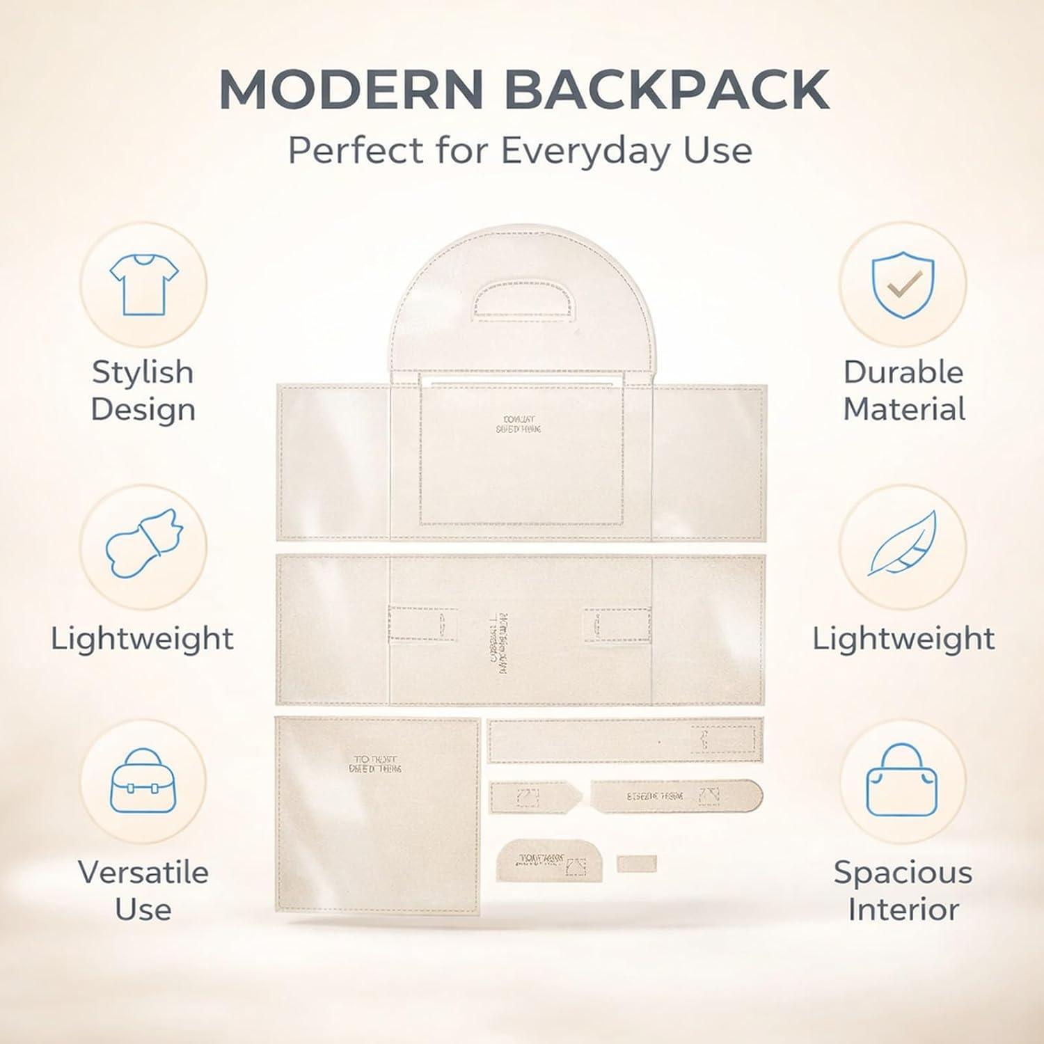 9Pcs Backpack Acrylic Template Set for DIY Handicrafts – Lightweight Transparent Durable Templates for Sewing Leather Templates Purse Patterns
