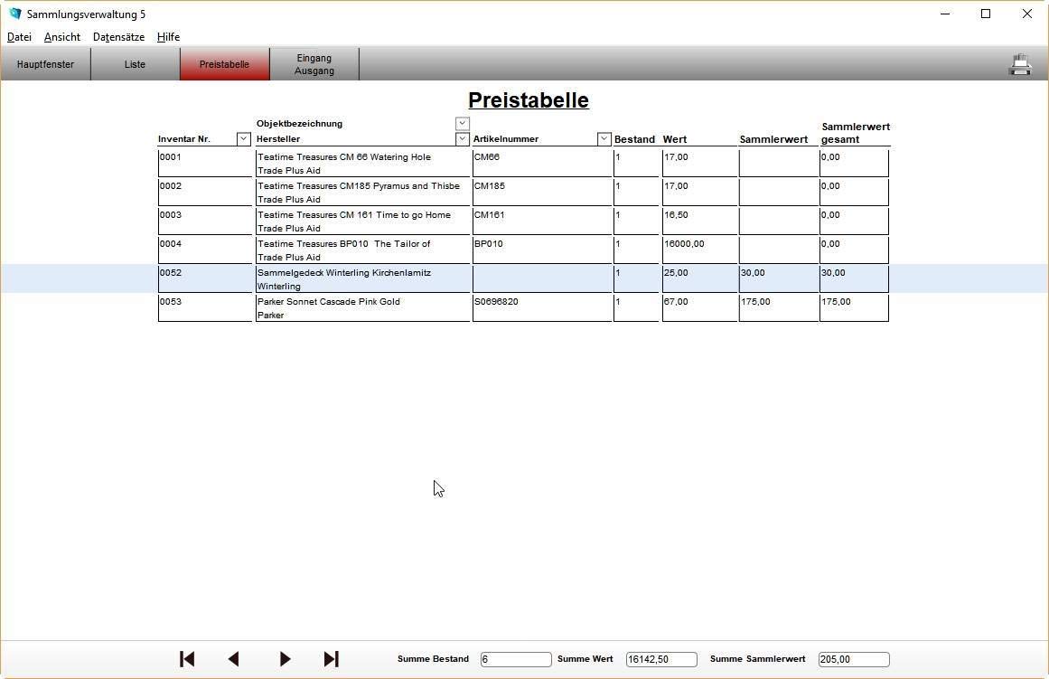 GS Sammlungsverwaltung 5 - Software zum Verwalten Ihrer Sammlung - Datenbank Programm zur Verwaltung von beliebigen Sammlungen