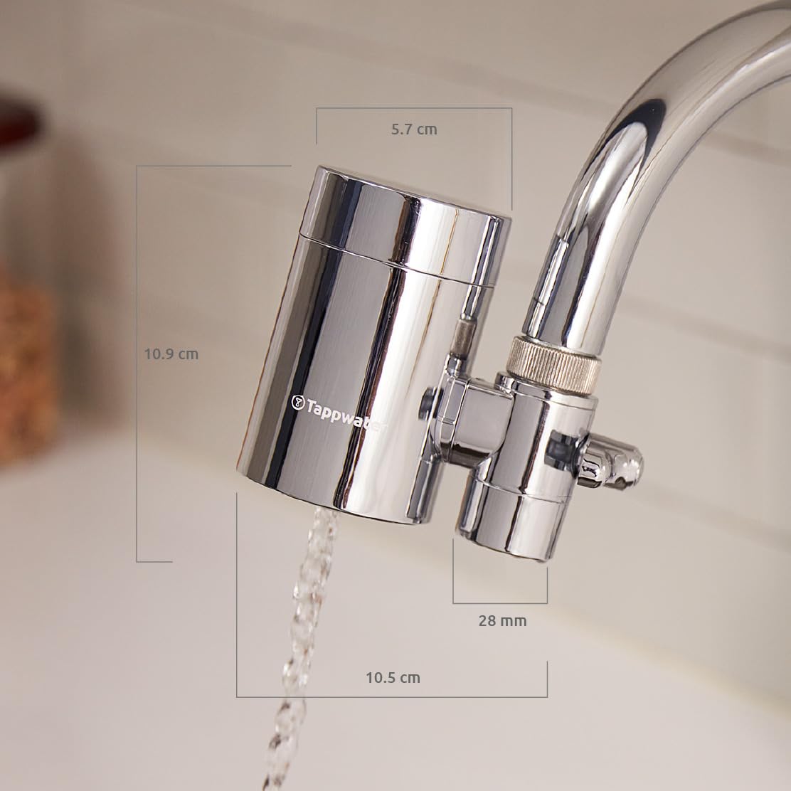 Tappwater EcoPro SMR Filtre eau robinet 6 étapes Purificateur eau technologie exclusive Pack annuel