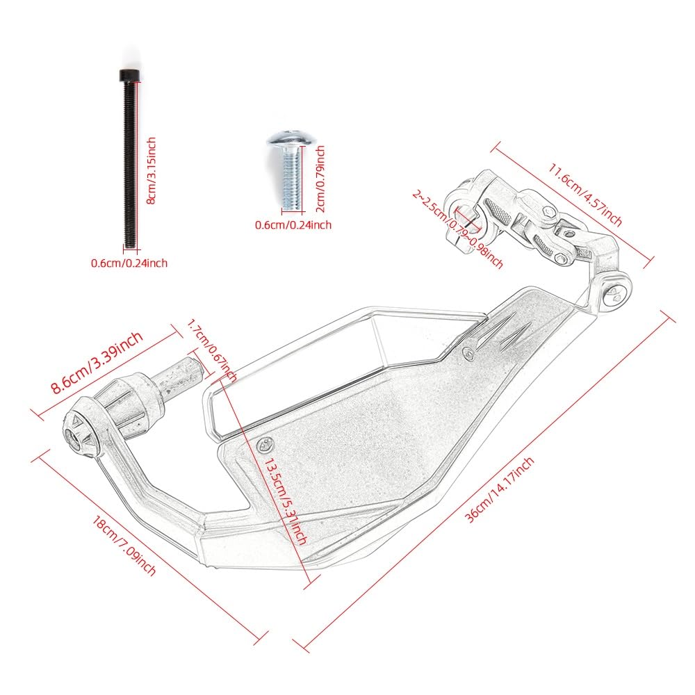 FUNFOB Paramani Manubrio Moto Paramani Universale 7/8 "22mm 1 1/8" 28mm Dirt Bike Paramani per off-Road Motocross Enduro Sostituzione Manubrio Paramani Motocross