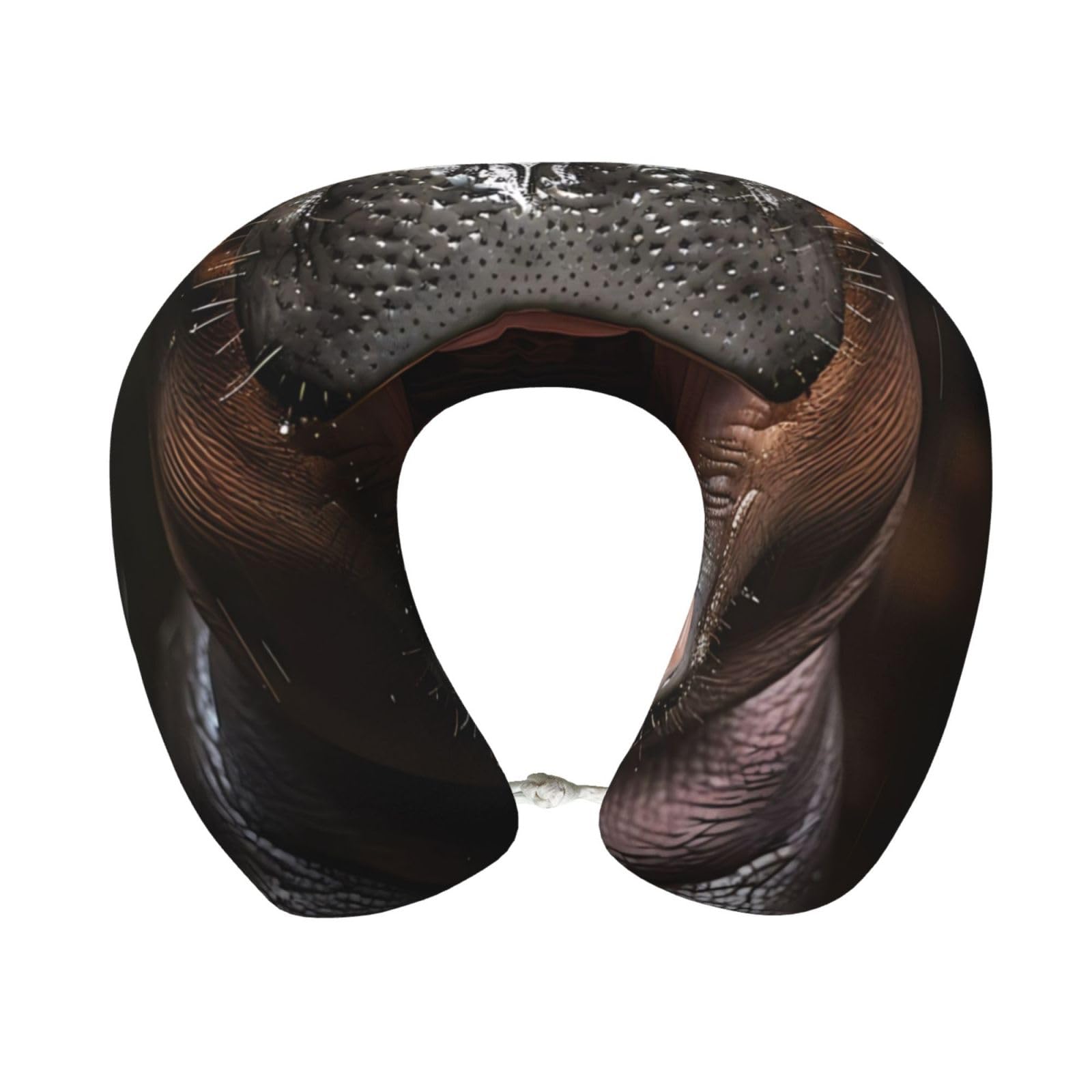 Kuilepa Playful Baby Hippo Splash Print Travel Pillow,Memory Foam Neck Pillow Head Support Soft Pillow for Sleeping Rest,Airplane Car & Home Use