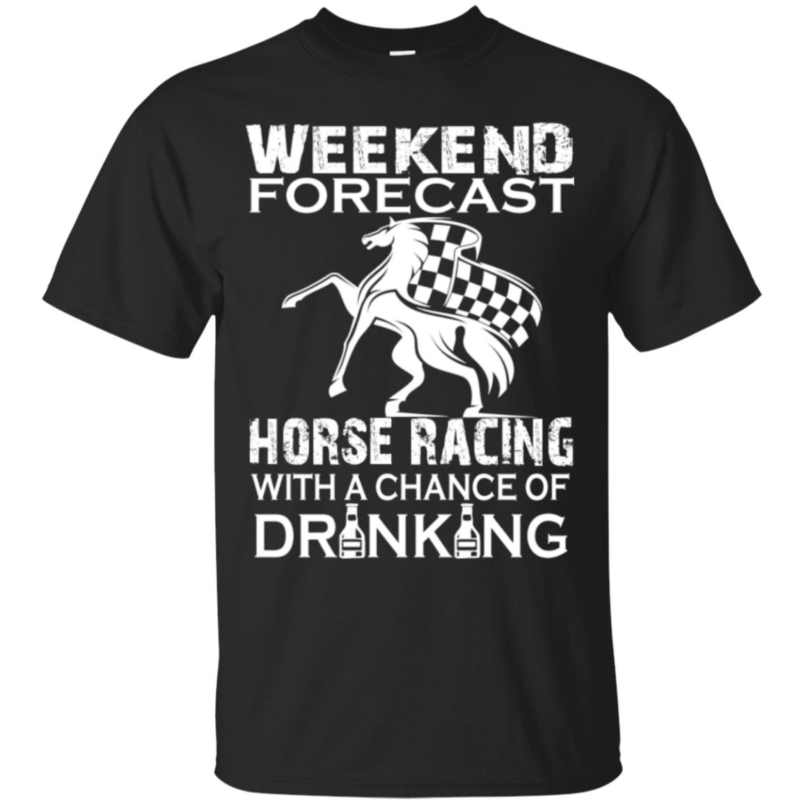 HorseTeeWeekend Forecast Horse Racing Gift Tshirt