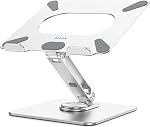 BESIGN LSX7 Laptop Stand with 360° Rotating Base, Ergonomic Adjustable Notebook Stand, Riser Holder Computer Stand Compatible with Air, Pro, Dell, HP, Lenovo More 10-15.6" Laptops, Lapdesk, Black