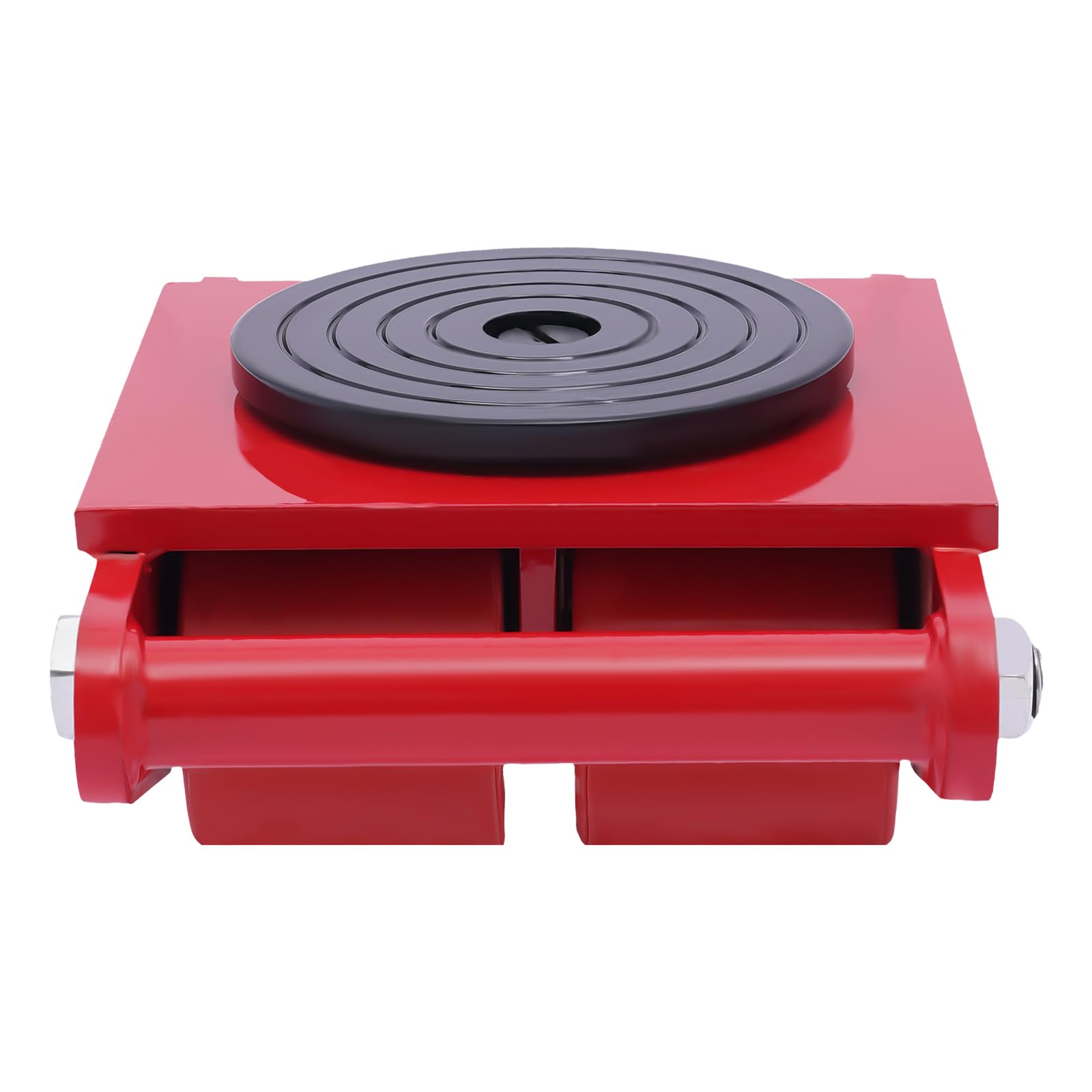 6T/8T/12T rullo per cariche pesanti/ruote carri armati | carrello di trasporto | supporto per il trasporto di carichi pesanti di alta qualità | rotazione di 360° (6T, rosso), ruote per il trasporto in