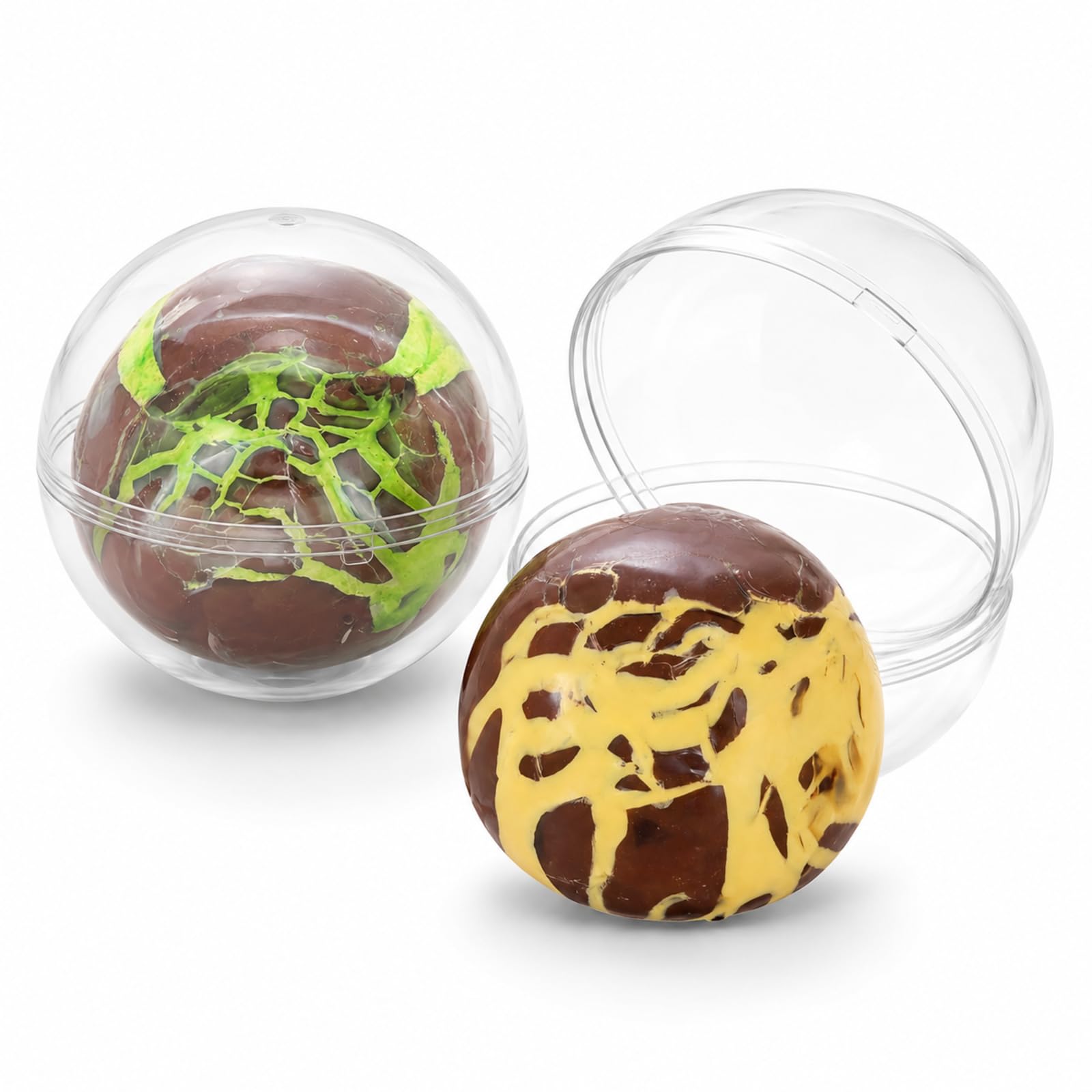 2pcs Wax Cracking Squishy, Chocolate Squishy Sensory, Crispy Textured Stress Ball, Squeezy Foam Sensory, Desk Relaxation for people, Chocolate Bar Specks Design with Protective Case