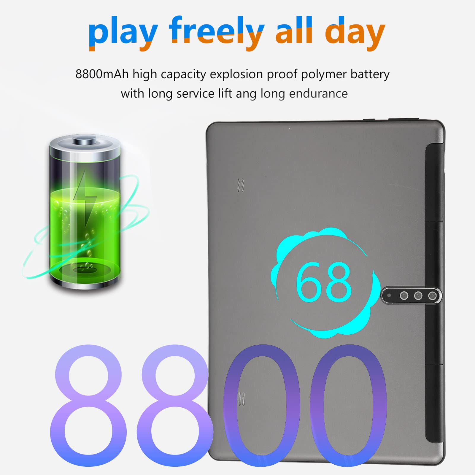 Amazon.co.jp: JUMZ Android 11 10.1 インチ タブレット、4GB RAM 64GB