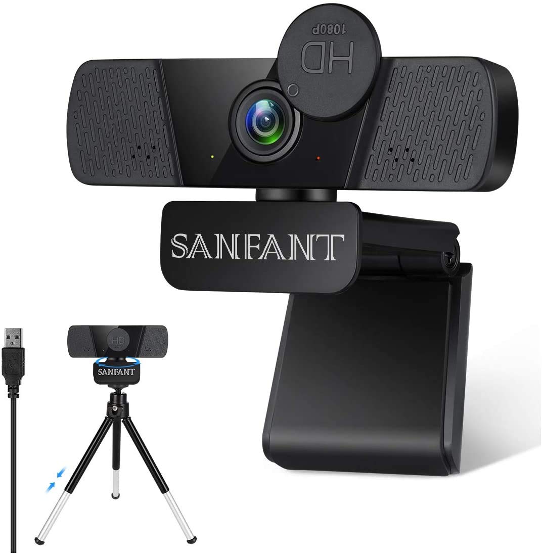 1080p Full HD webcam met microfoon, USB plug & play camera voor pc