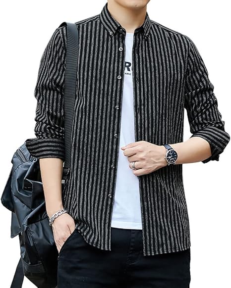 Amazon シャツ メンズ 春 夏 秋 冬 長袖 ビジネス カジュアル 柄シャツ ストライプ 薄手 かっこいい スリム シンプル ゆったり シャツ 通販 Amazon シャツ メンズ 春 夏 秋 冬 長袖 ビジネス カジュアル 柄シャツ ストライプ 薄手 かっこいい スリム シンプル ゆったり シャツ 通販