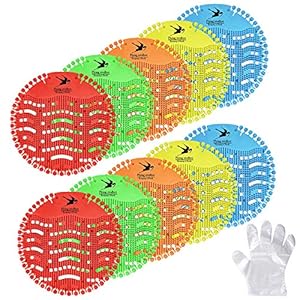 Urinale schermen, Splash Mats, Urinale Deodoriser, 10 Pack – Past op de meeste Top Urine-merken en waterloos.10 Pack – Past op de meeste Top Urinale Merken & Waterless (Vijf smaken/10 packs)