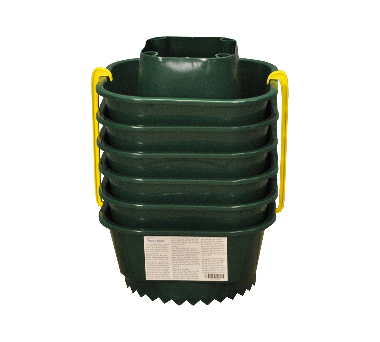 Selections Pack of 6 Tomato and Vegetable Growbag Pots