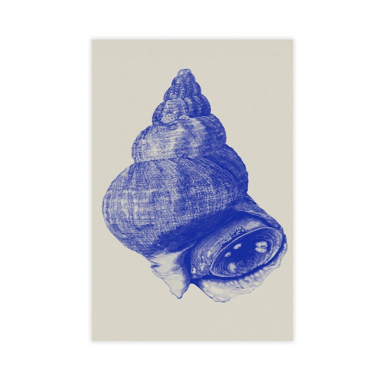 Blue Klein-colored Giant Conch Art Painting Canvas Poster Camera da letto Decor Paesaggio Ufficio Camera Decor Regalo 61 cm L X 91,4 cm W