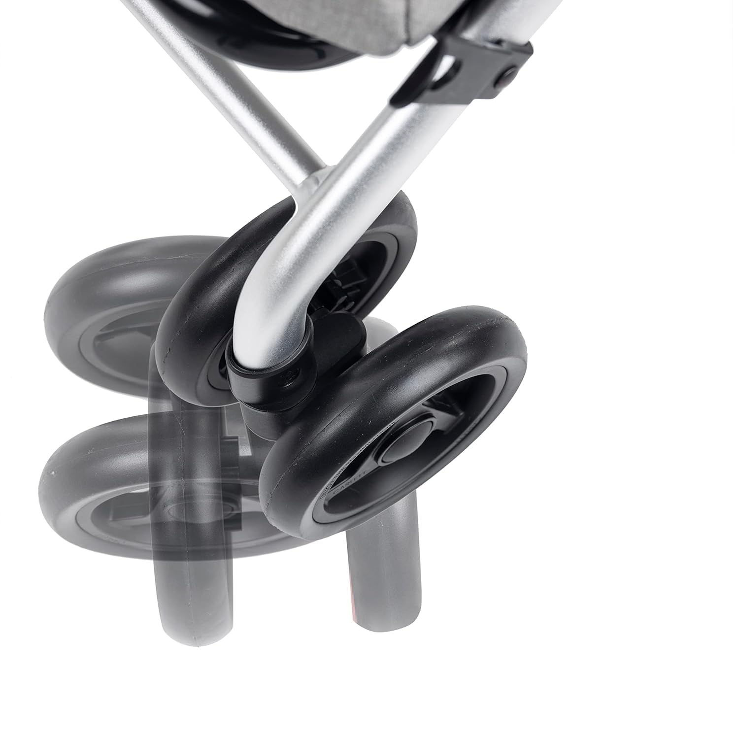 Carlett Chariot de Courses 4 Roues Pliable, Sac Amovible Grande Capacité 64 L / 32 kg et Sac Isotherme 12 L, Poignée Réglable, Frein de Sécurité, Convertible en 2 Roues, Classic Family, Noir