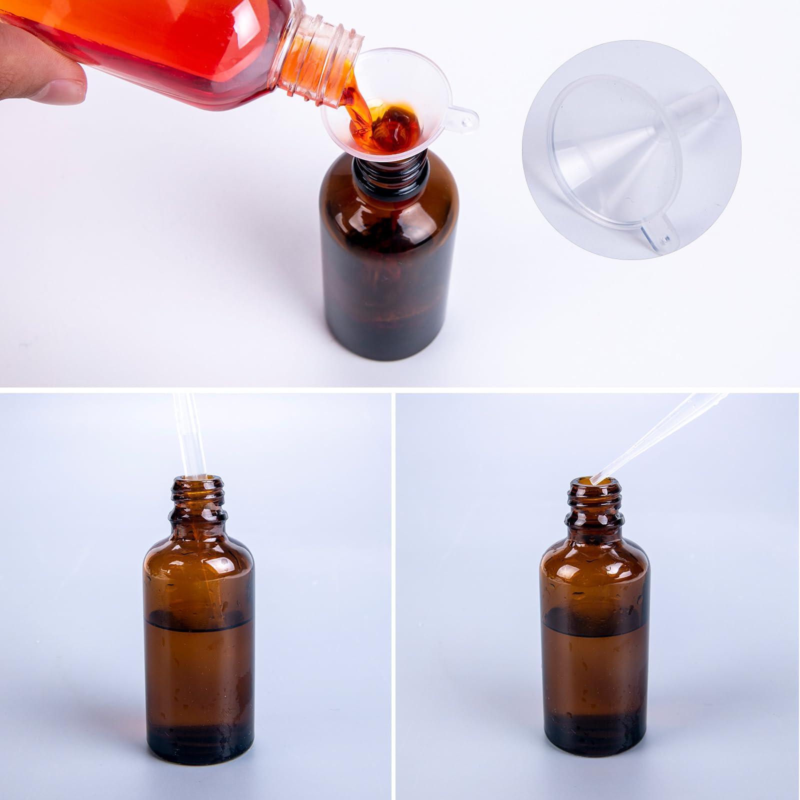 Flaconi spray vetro 50 ml, bottiglie marrone riempibili, nebulizzatore vuoto