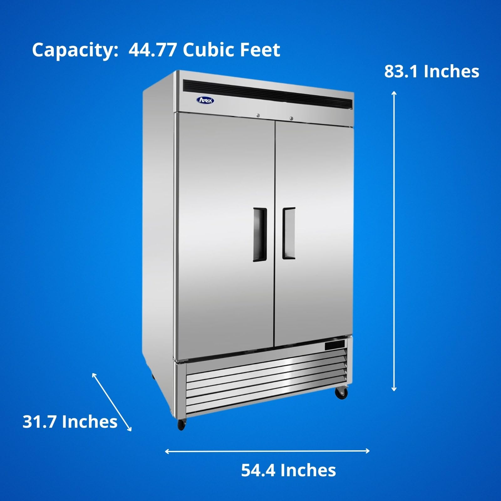 Amazon.com: ATOSA MBF8503 Commercial 2 Door Freezer, Energy Star