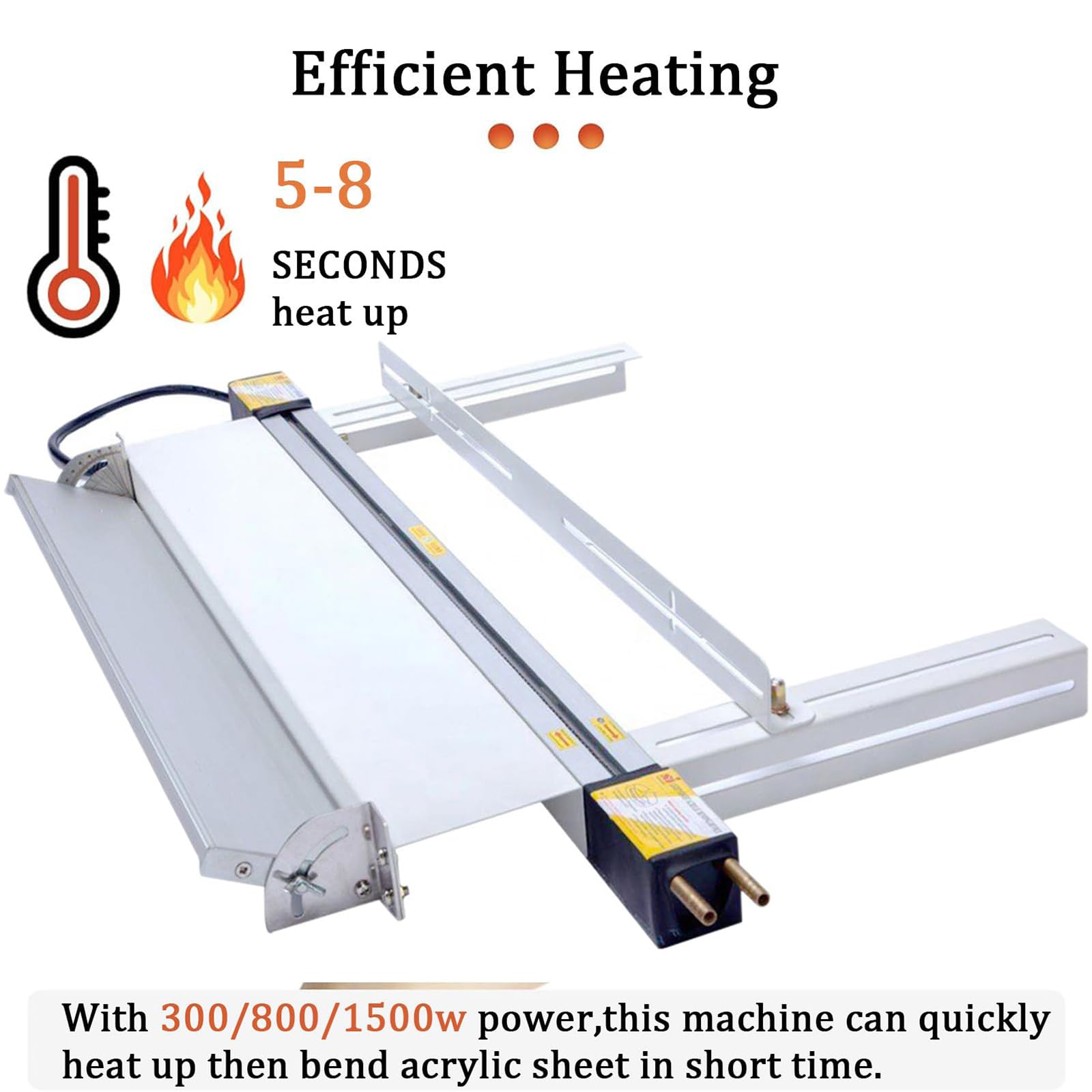 Máquina dobladora de calor, dobladora de acrílico de 30 cm/60 cm/125 cm, dobladora de plástico PVC con soporte y ajustador de ángulo, herramienta de calentamiento manual para hacer carteles de 125 m