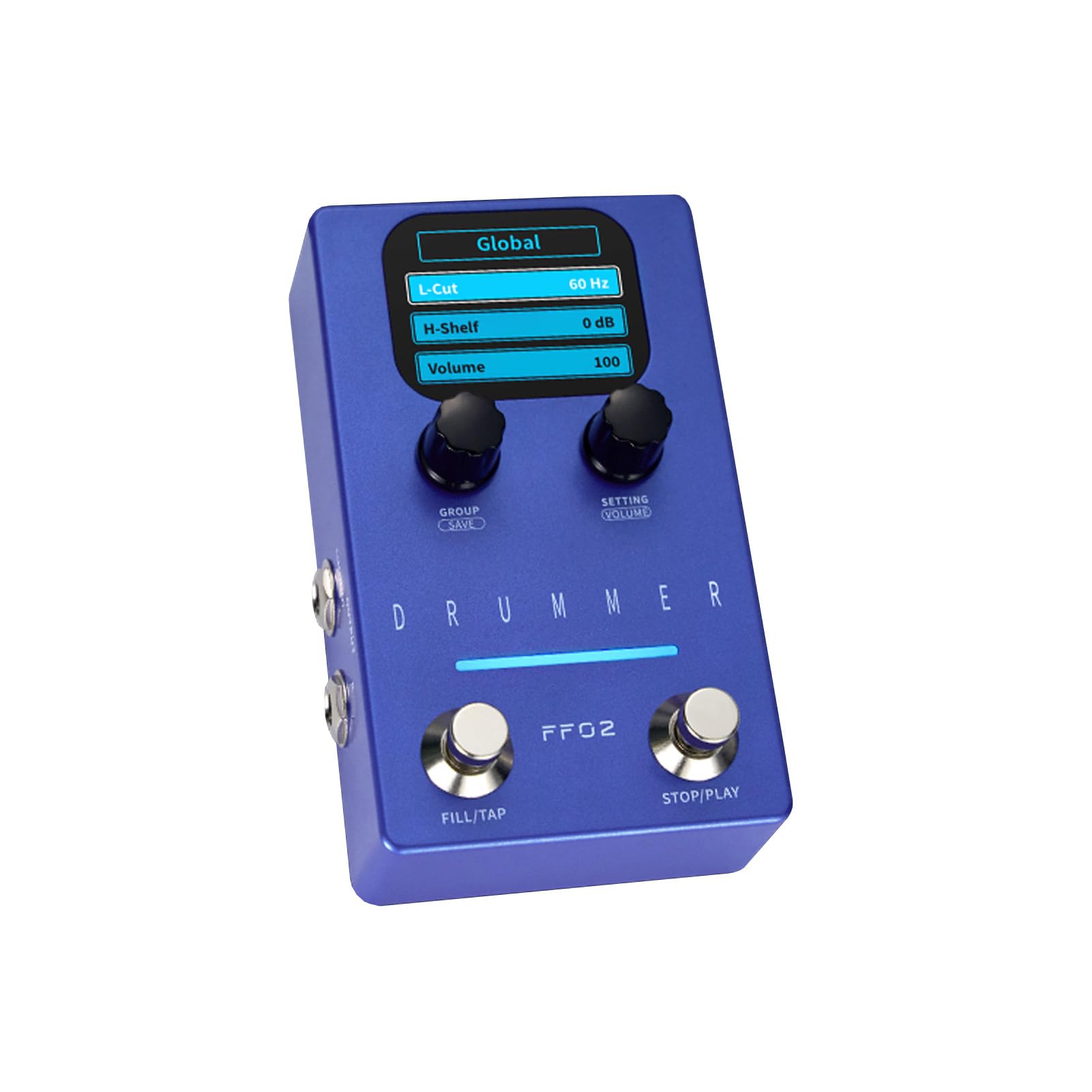 Btuty FLAMMA Drum Machine Guitar Effect Pedal 121 Drum Grooves 11 Styles Rhythm Pedal 66 Customizable Slots Rhythmic Guitar Effects Pedal for Live Studio Performance (EU -Stecker)