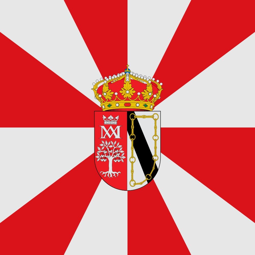 Drapeau Cereceda de la Sierra Large Format Carré Grand 1.35m²