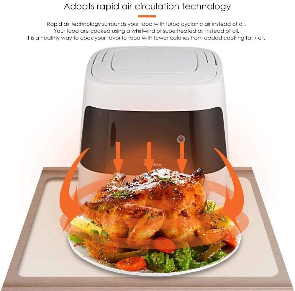 Friteuse Air, Contrôle Intelligent Machine Non-Stick Pan Free sans fumée Friteuse électrique sans fumée sans fumée