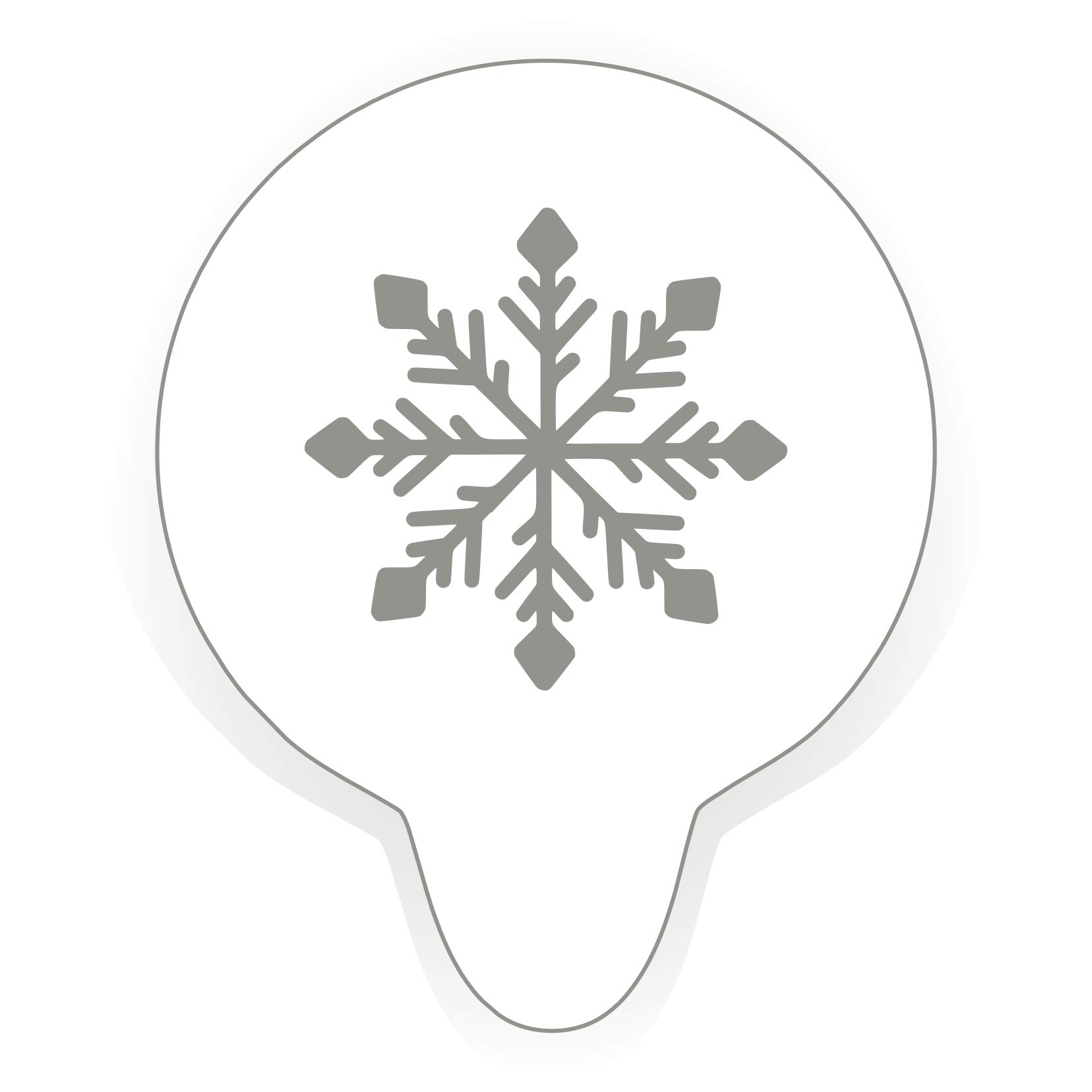 Snowflake Stencil. Acrylic Reusable Coffee Cappuccino Cocktail Cupcake Cake Art Stencil (Stencil Only)