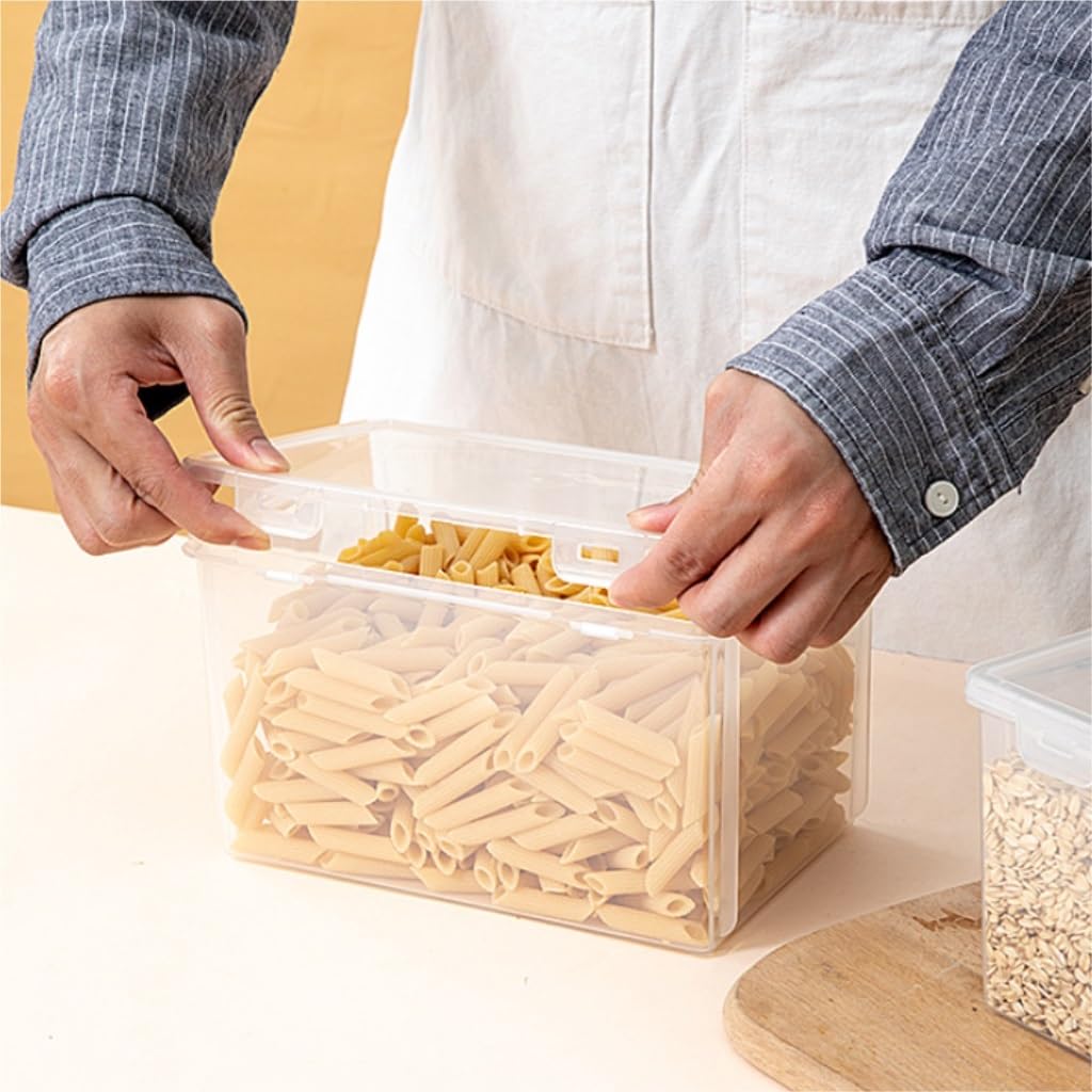Frischhaltedosen Quadratische transparente Frischhaltebox PP Frischhaltebox Obst- und Gemüsekühlschrank-Aufbewahrungsbox Organizer Kühlschrank (Color : Clear, Size : B)