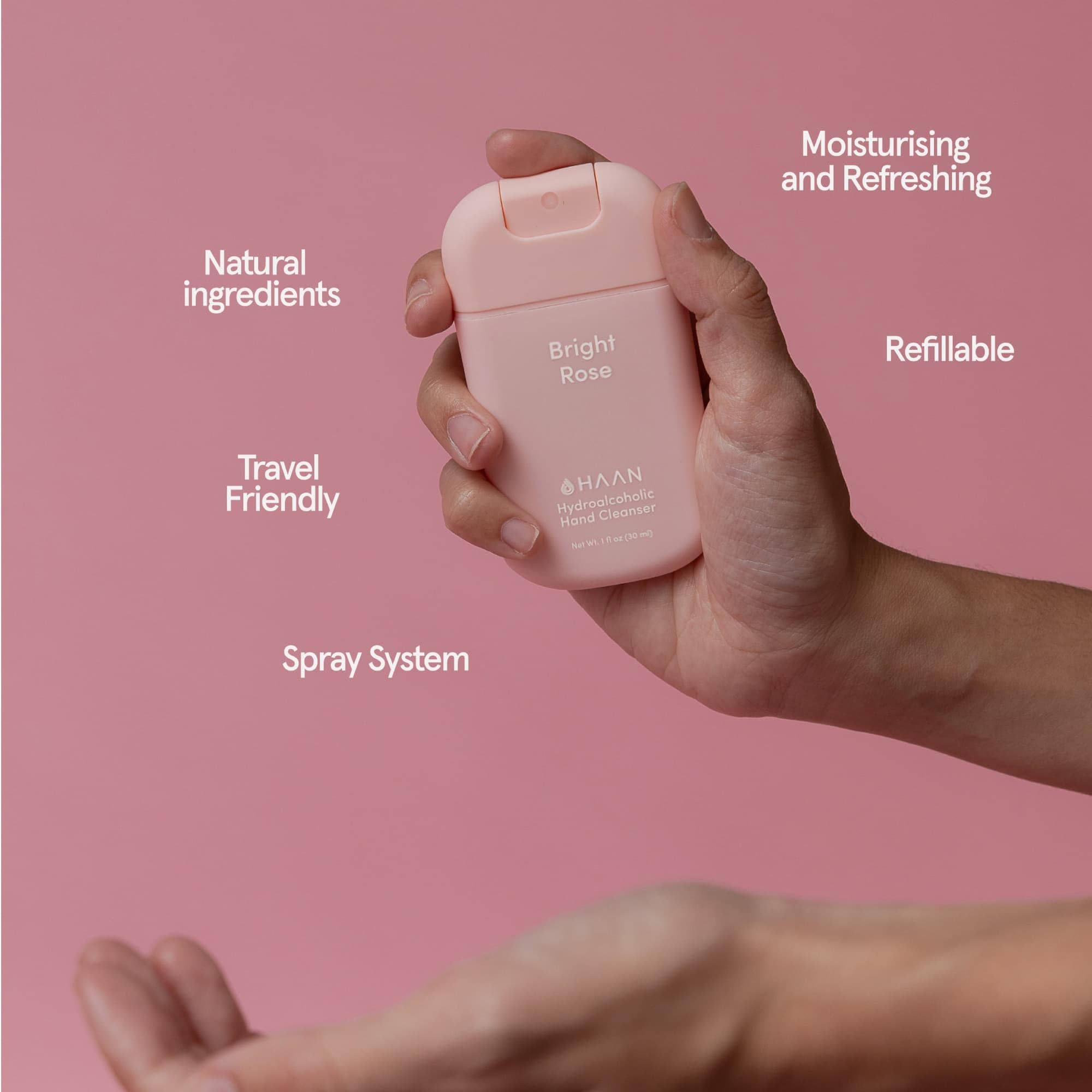 HAAN Spray nettoyant pour les mains à l'aloe vera (lot de 5) – Parfum Sunset Fleur, Morning Glory, Bright Rose, Verveine purifiante, Citrus Noon