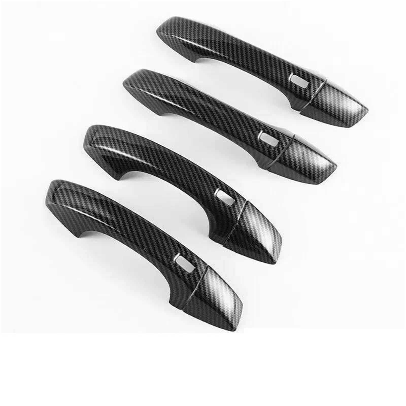 CSSPDM for Seat Leon MK3 2013-2019 Carbon Fiber Chrome Car Side Door Handle Cover Trim Sticker Accessories(Style3)