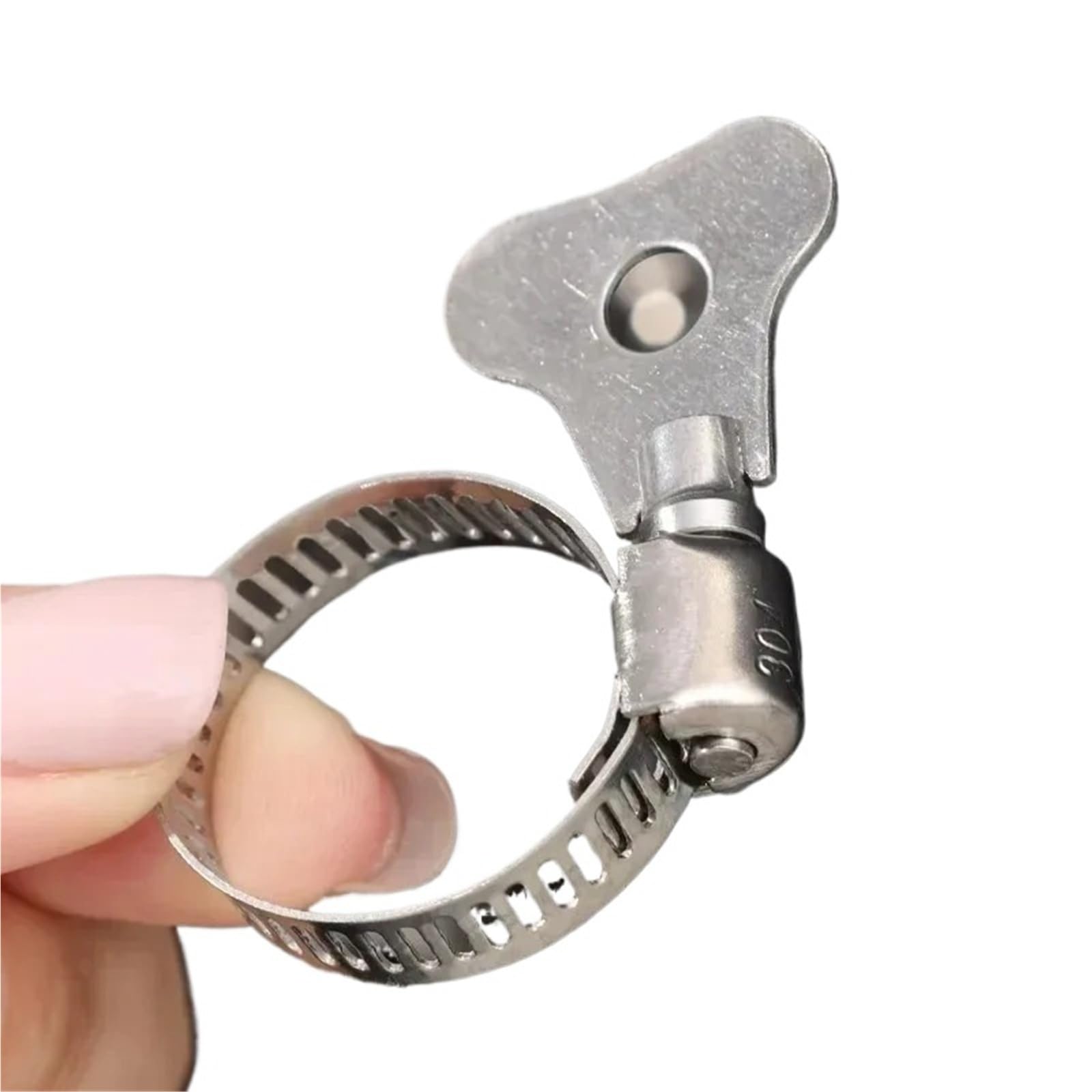 Hose Clamps Stainless Steel Adjustable Stainless Steel Twist Hose Clamp Worm Driving Pipe Clip Faucet Screw Band(30pcs 13-19mm)