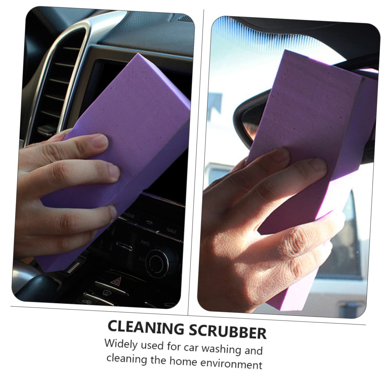 PACKOVE 3 Sätze Autowaschschwamm Schwämme Auto-schrubbschwamm Nass Spender Großer Schwamm Eimer Reinigungsschwamm Autoschwamm Autowaschbürste PVA-Schwamm Fensterputzer Violet 2 Stück * 3