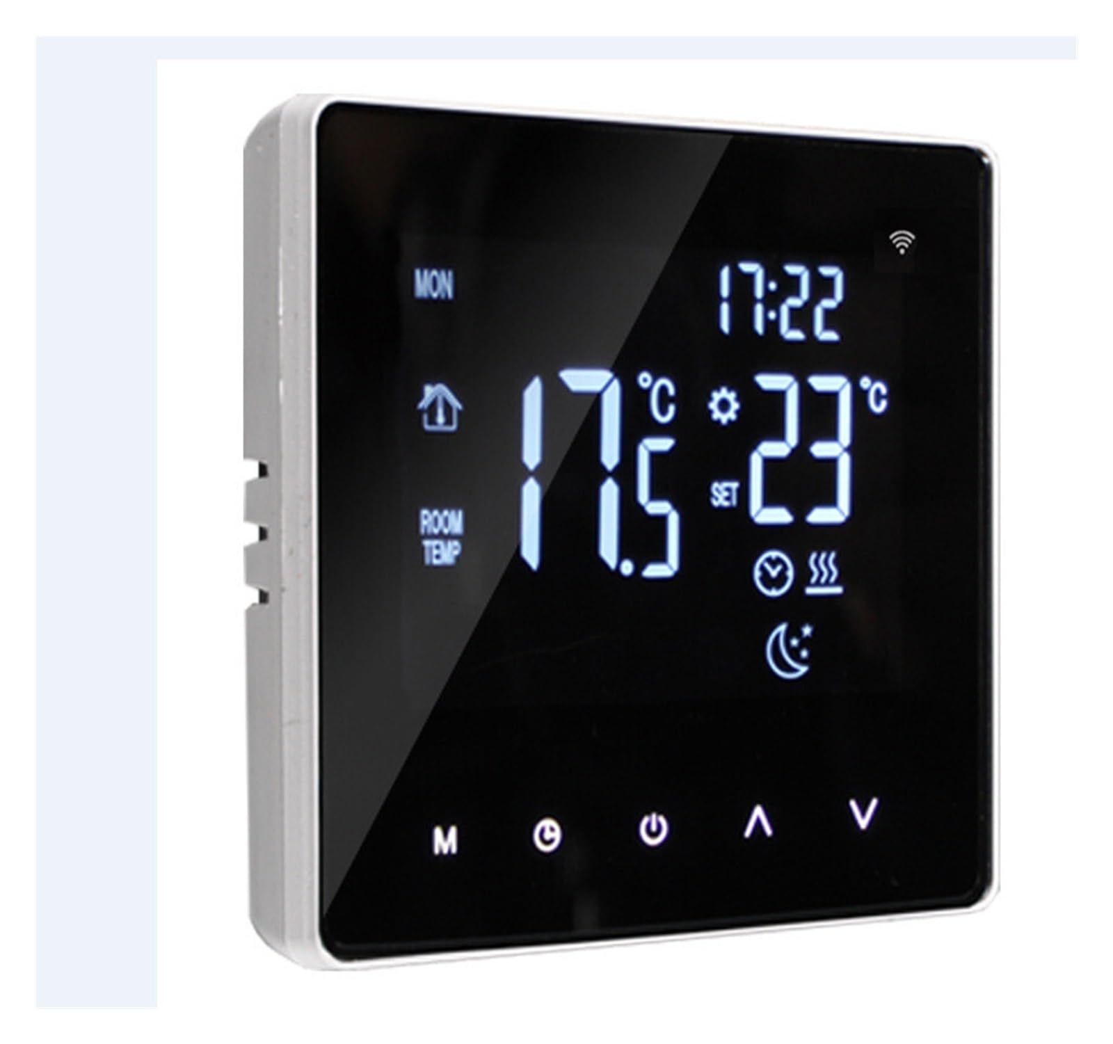 Programowalny cyfrowy termoregulator z ekranem dotykowym termostat pokojowy ogrzewanie podłogowe do ciepłego regulatora temperatury Informacja O ZgodnośCi(White WiFi Version)