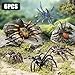 THINKBAY 6PCS Spiders Figurines Animal Toys, Prank Toy for Kids, Safari Animal Toys for Toddlers, Educational Preschool Toy Birthday Gift for Boys Girls, and Kids