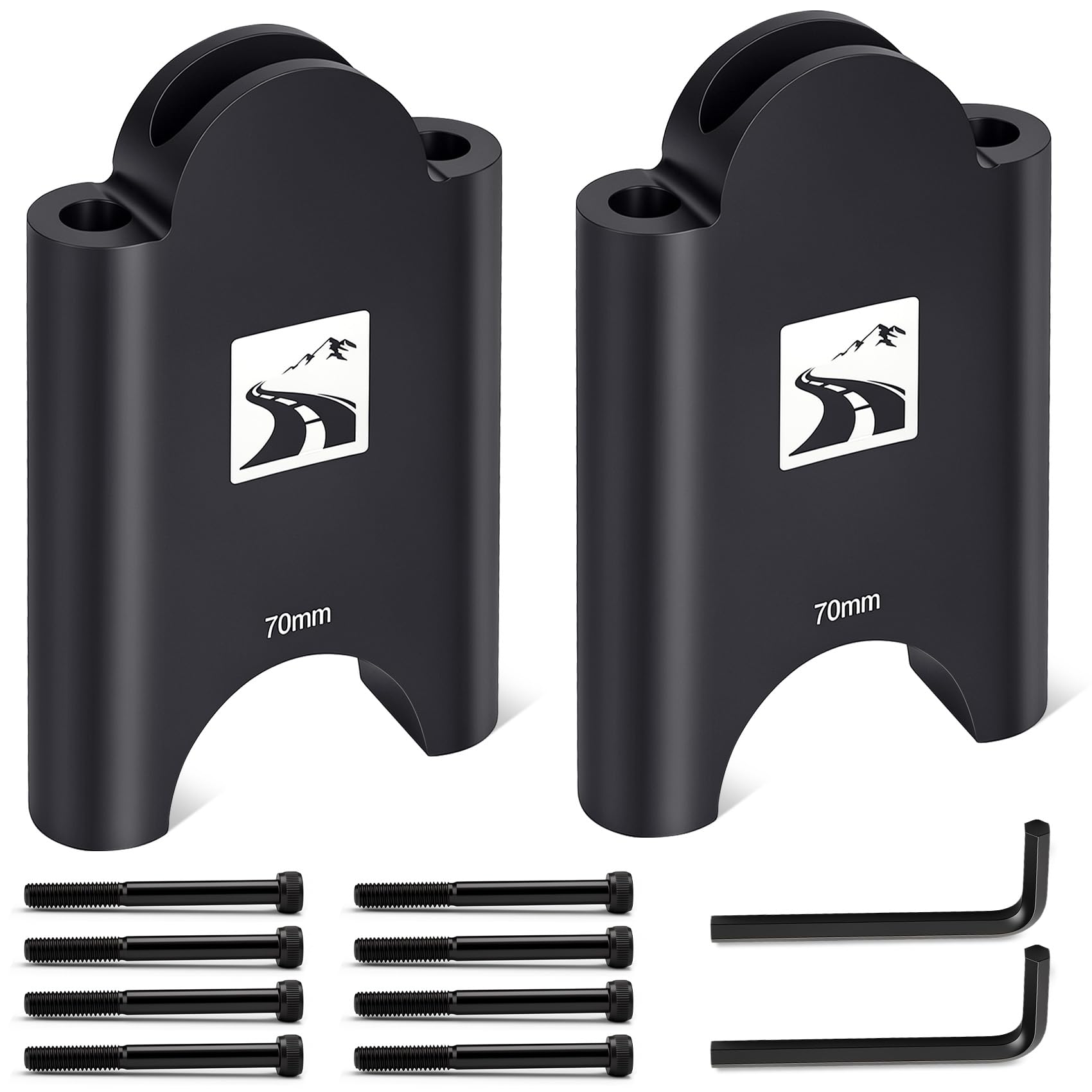 Aerobar Bracket Riser Kit für Profildesign, Höhenverstellung für T+ Carbon, T+ Aluminium, ZBS, Sonic Ergo, Supersonic Ergo, J2/J3/J4 & Subsonic Halterungen, 31,8 mm Klemme, inkl. M5 & M6 Schrauben