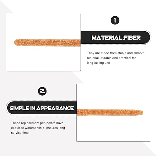 Vista 14 de NUOBESTY 30 puntas de repuesto para rotuladores de pintura, rotuladores permanentes, puntos para escribir cosas, color blanco