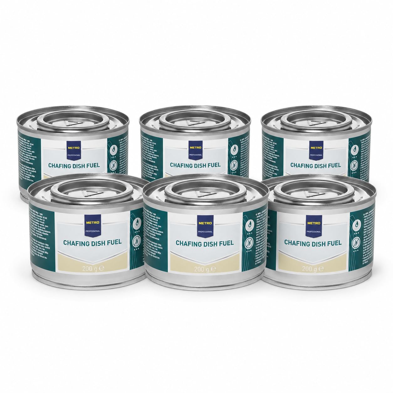 12x Brennpaste à 200 G – Sicherheitsbrennpaste Für Chafing-Dishes & Speisenwärmer