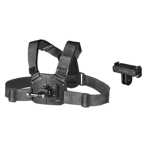 SMALLRIG Chest Mount for DJI Osmo Action 6 / Nano, with Quick Release Interface & Safety Lock, Adjustable Tightness, High Elasticity Strap Fits 78-120cm - 6305 - Chest Strap