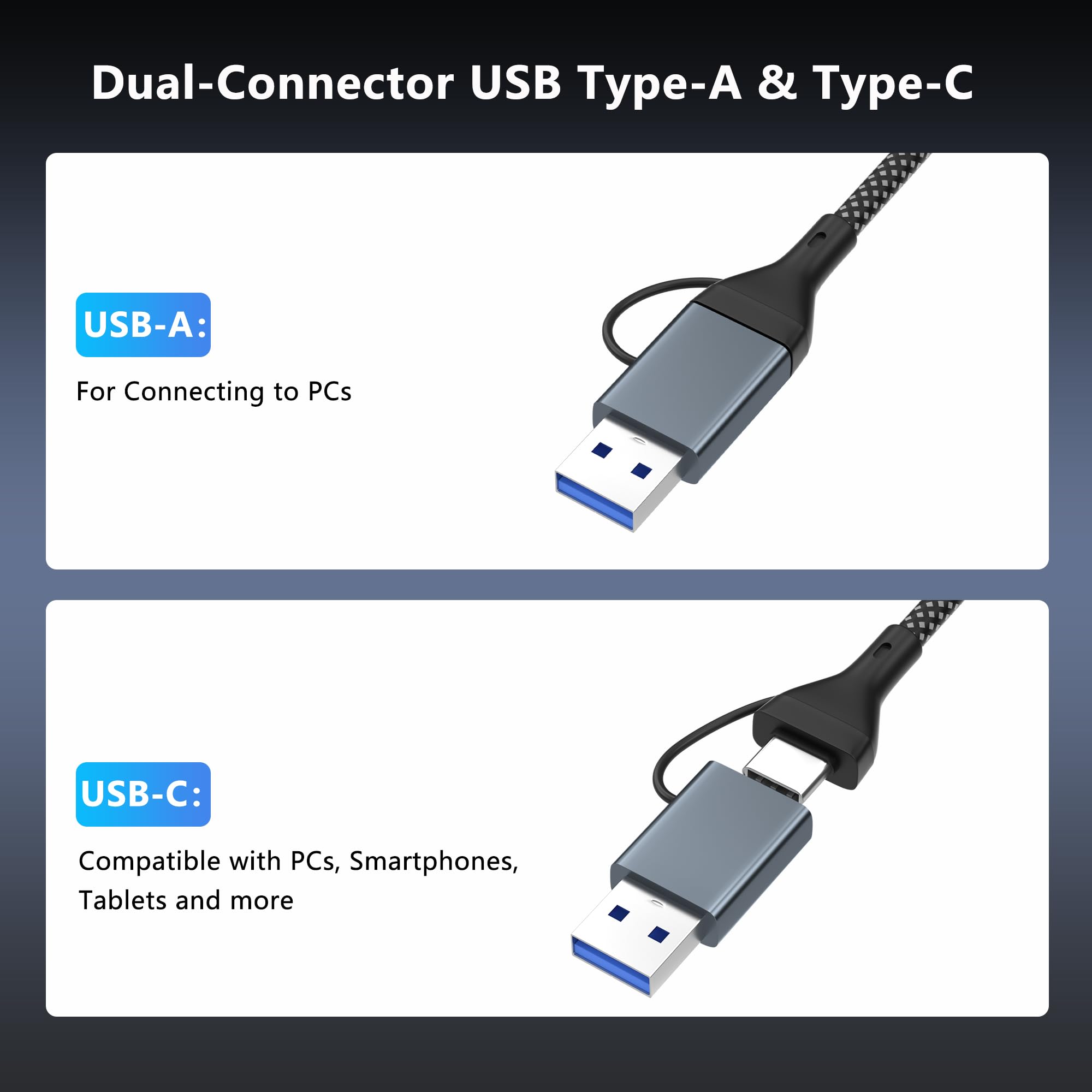 Adaptateur USB vers Ethernet 2,5 Go, double connecteur 2 en 1 USB et USBC vers 2,5 Gigabit Ethernet pour ordinateur portable/iPhone16/17, adaptateurs réseau LAN filaires, adaptateurs réseau USB vers