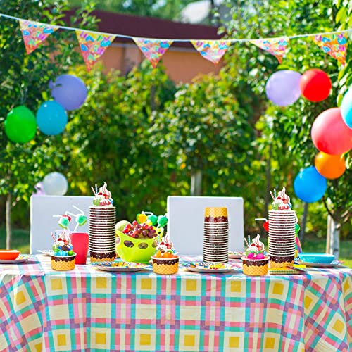 Sunnyray 24 Sets Ice Cream Cups with Ice Cream Cards Summer Snack Cups Disposable Ice Cream Party Paper Cups 8 oz Ice Cream Sundae Bowls for Ice Cream Themed Party Decorations Supplies - Thumbnail 6