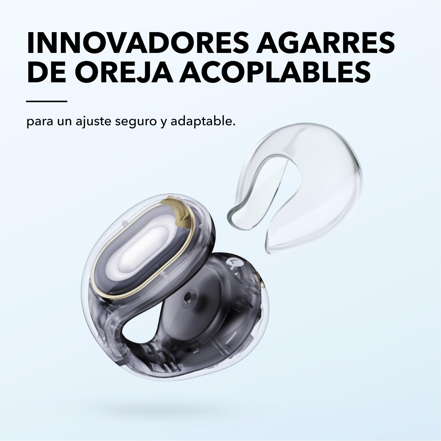 Soundcore C30i Auriculares Abiertos Bluetooth Clip, 30 h, IPX4 | Ligeros y cómodos, ajuste estable, carcasa firme, agarres fijables y grandes transductores