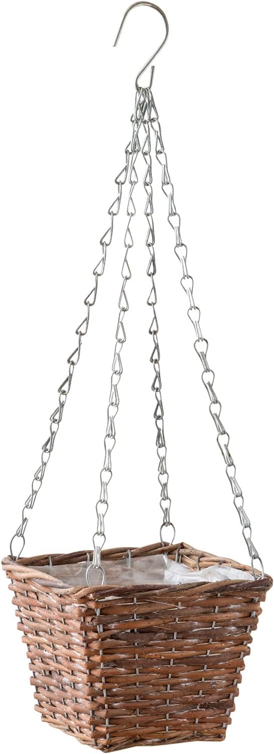 Posh Living 11615 Pot Cover, Hanging Basket, Square, L Size