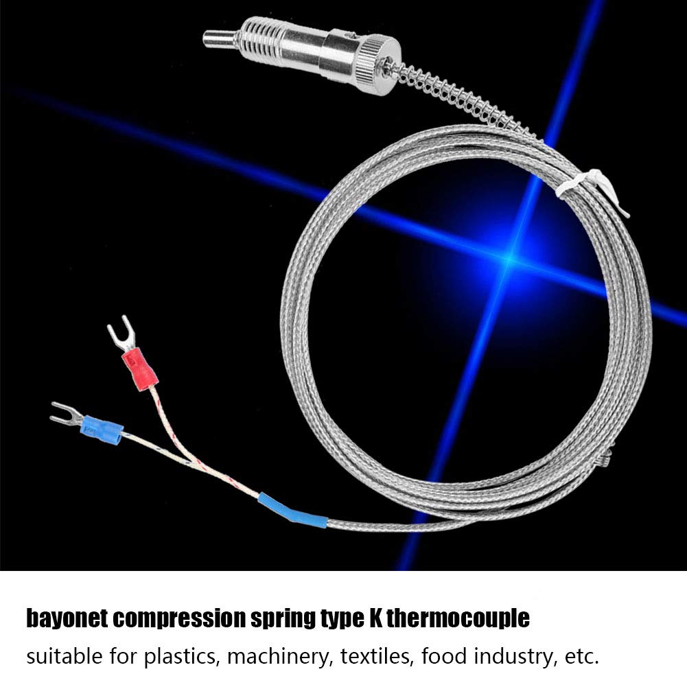 WRNT-01/02 Type K Compression Spring 0-400? Thermocouple Temperature Sensor for Sensing Temperature(5M)