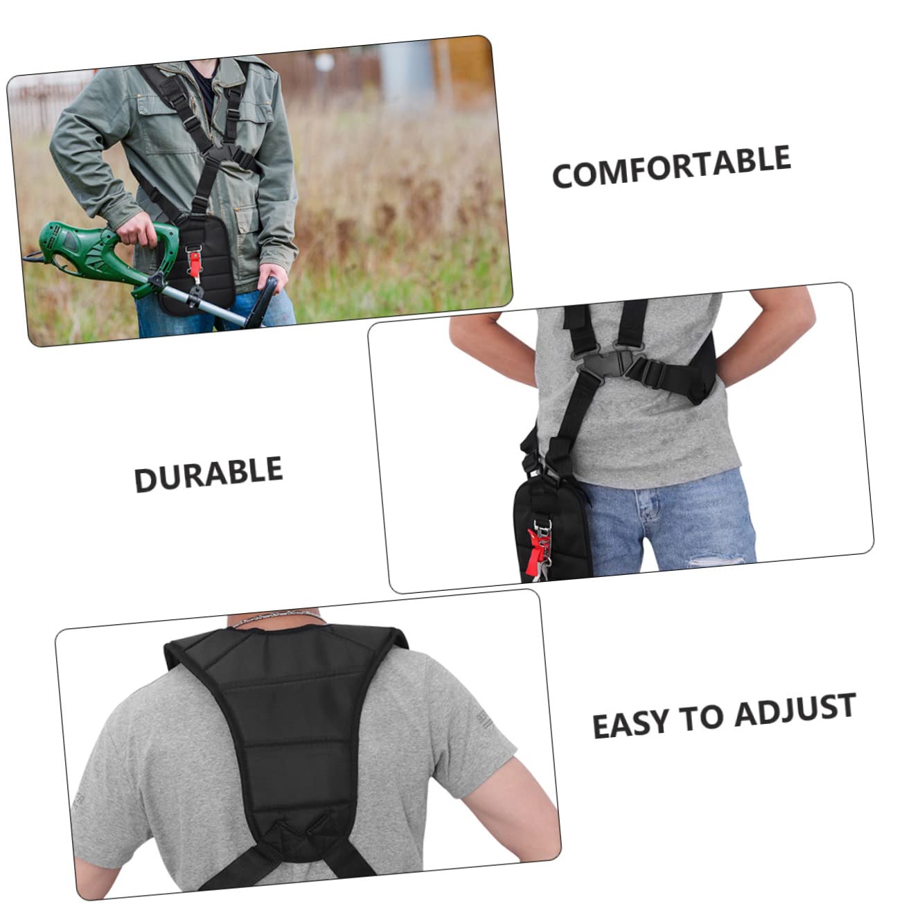 TOYANDONA 2 Piezas Arnés Acolchado de Hombro para Cortacésped de Cinturón para Recortadoras y Desbrozadoras Diseño Ergonómico y Duradero Accesorio Práctico para Jardinería